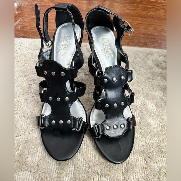 Chaps Shoes - [NWOT] Black Stud Heels